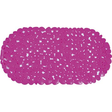1 Tapis De Bain PVC 68x35 Cm Surface Antidérapante Couleur Fuschia Pour Salle De Bain (1/5)