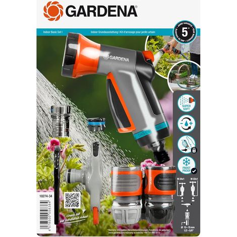 Gardena 18274-20 Kit base per interni con irrigatore a spruzzo e componenti del sistema. (1/5)
