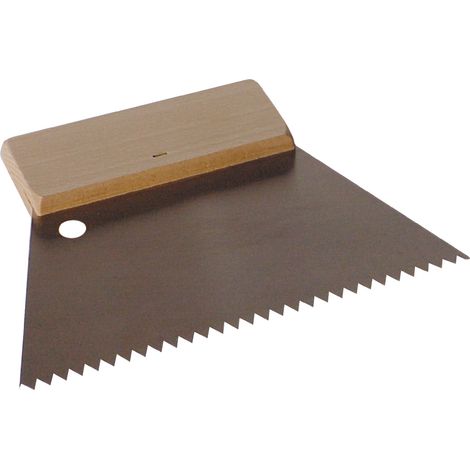Spatule d’application de colle Largeur 180 mm denture fin B2 manche en bois