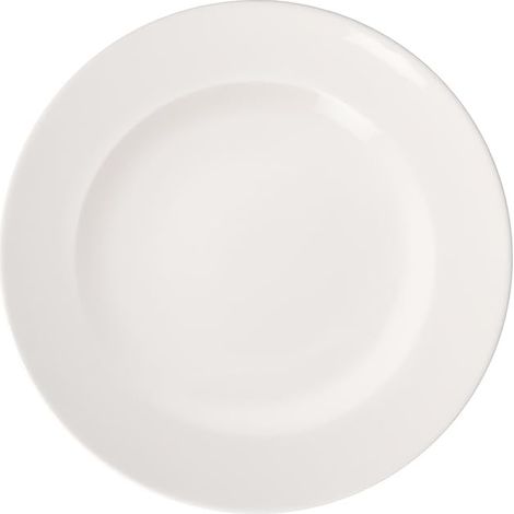 Assiette plate 27 cm, Porcelaine, Blanc (1/4)