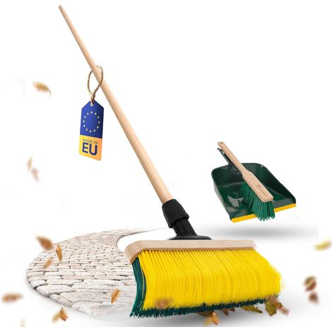 Balai à griffes Novaliv Premium avec manche 50 cm, y compris le kit de balayage extérieur, balai spécial à poils courbés - idéal comme balai de