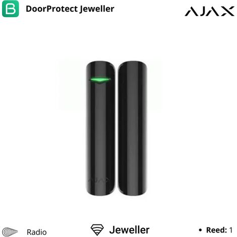 38098 - Jeweller - DoorProtect - Drahtloser magnetischer Öffnungsmelder - Farbe black - Ajax drahtlose Sicherheit