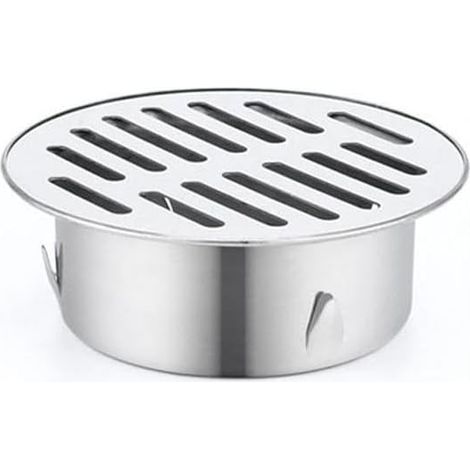 Siphon De Sol Rond en Acier Inoxydable, Grille De Goutte, Filtre Anti-Encrassement, Outils De Maison pour Balcon, Cour,Siphon De Sol pour Toit, Terrasse, Jardin ExtéRieur (ø110 mm)