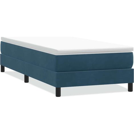 Maison Exclusive - Letto a Molle senza Materasso Blu Scuro 80x220 cm Velluto (1/5)