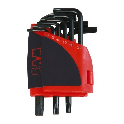 Jeu de clés Torx T8, T9, T10, T15, T20, T25, T27, T30, T40 9 pièces , SAM ( Prix pour 1 )
