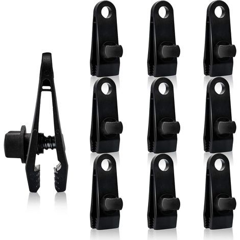 Lot de 10 pinces à bâche en plastique réutilisables pour jardin et ferme (1/5)