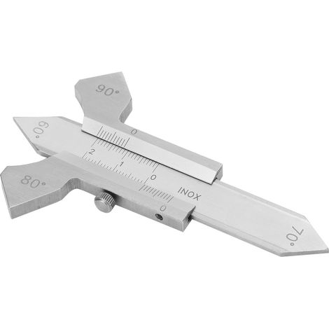 Jauge d'écartement de soudure, outil de mesure de précision pour l'inspection et le contrôle des soudures en acier inoxydable, 0-20 mm (1/5)