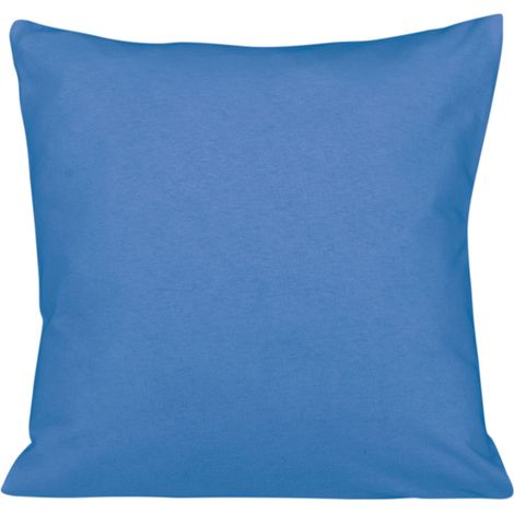 Kissenbezug 40x40 cm, Baumwolljersey, kornblumenblau, mit Reißverschluss (1/3)