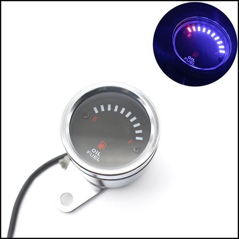 Modification de la jauge à carburant pour moto : Jauge à carburant universelle rétro CG Tianjun GN Ranger GS avec voyants LED et jauge à carburant électronique. (1/5)