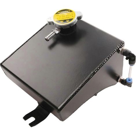 Réservoir d'eau de refroidissement auxiliaire 1,5 L pour radiateur de Nissan 240SX S13 (1989-1994), en aluminium noir - SFYGV (1/5)
