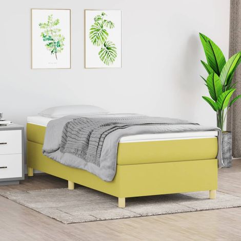 Sommier à ressorts de lit Cadre à lattes pour Lit adulte Vert 80x200 cm Tissu 48511 (1/5)