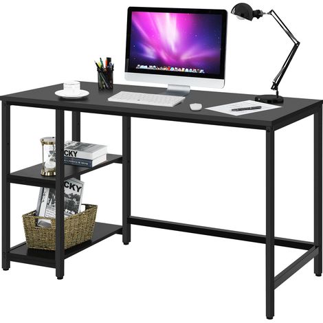 Wooden Computer Desk Industrial Writing Workstation PC Laptop Table Home Office (1/5)
