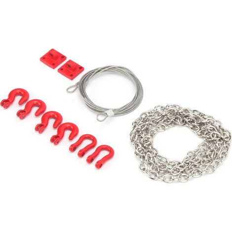 Support de crochet de remorque en métal pour chaîne de remorquage, compatible avec les modèles réduits de voitures RC Crawler 1/10. (1/5)