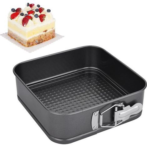 Quadratische Springform 26x26x6,5cm - Antihaft-Kuchenform für Kuchen, Quiches und Törtchen (1/5)