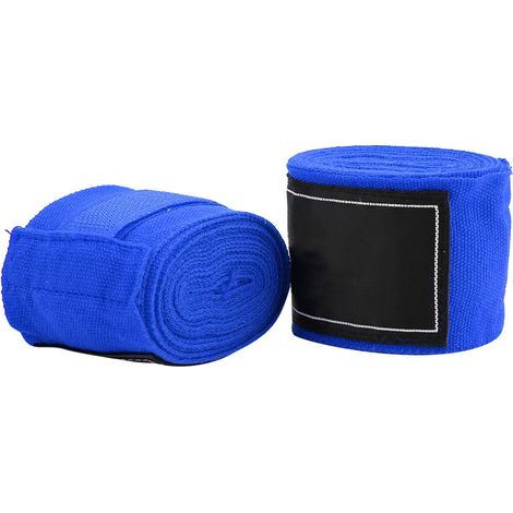 Stück 2,5 m elastische Bandagen für Boxen, Sanda, Muay Thai, MMA, Taekwondo (Blau) (1/5)