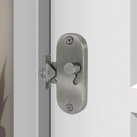 Serrure à angle droit 90 degrés pour porte coulissante, verrou de sécurité à loquet, fermeture pour placard et dressing (1/5)