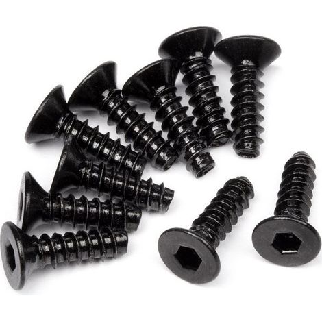 TP. FLAT HEAD SCREW M3x10mm (HEX SOCKET/10pcs)