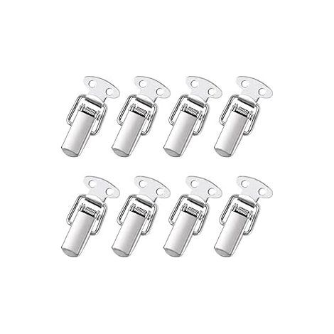 8 PCS Fermeture à Levier Loquet à Ressort avec Crochet Fermeture à Ressort en Acier Inoxydable pour Coffret, Boîte, Tiroir, Armoire, Trousse médical, Coffre à Outils (1/5)