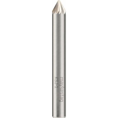 Fraise Rotative HM Tige Cylindrique Forme Cône 60° - Aciers, Inox D. 10 x Lt. 55 x Lu. 10 x Q. 6 mm - Diamwood