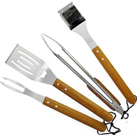 SET 4 ACCESSORI BBQ CON GREMBIULE.
