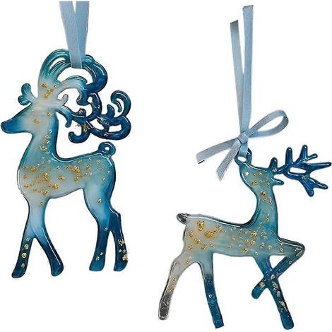 2D-Rentier-Weihnachtsbaumschmuck, eleganter Fensterbankanhänger (1/5)