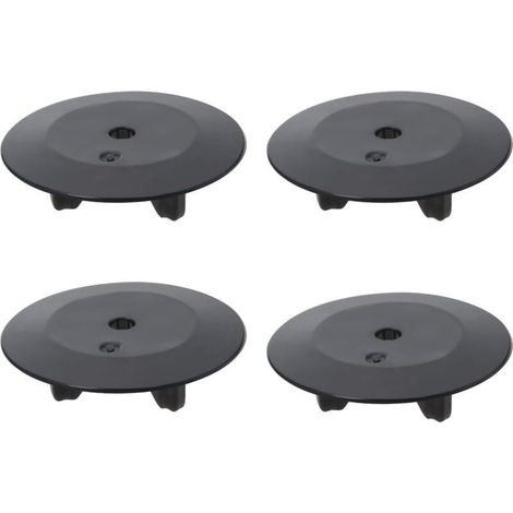 Lot de 4 joints d\\'étanchéité en caoutchouc pour couvercle d\\'évier compatibles avec IKEA Altant Domsjö Accessoires de cuisine Noir 55 mm (1/4)