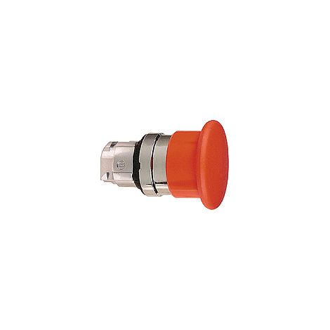 Cabeza pulsador seta diámetro 22 40mm roja embellecedor metálico (1/3)