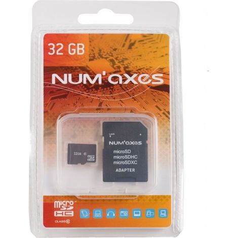 Carte micro SD 32 Go Classe 10 avec adaptateur pour pièges photos