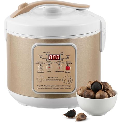 Moongiantgo 6l Fermenteur D’Ail Noir, Pot de Contrôle Automatique pour L’Ail, Natto, Yaourt, Kimchi, Machine de Fermentation de Vin, Cuiseur À L’Ail avec Contrôle du Temps et de la Température, 220v (1/5)