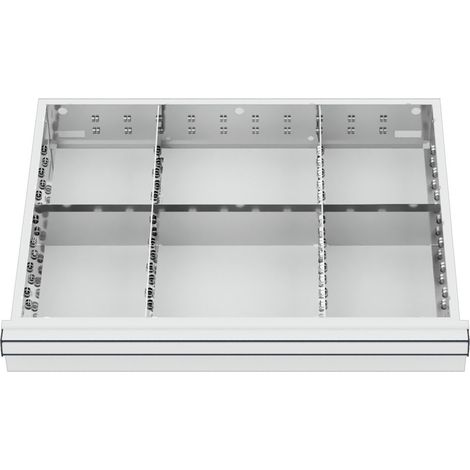 STIER Schubladeneinteilung Metalleinteilung BLH 200-300 mm Innenmaß 600x450 mm 6 Fächer