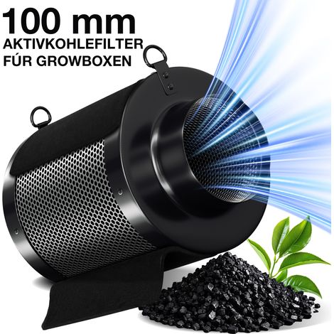 Randaco Filtre à charbon actif 100300mm, filtre carbone anti odeur pour box de culture extracteur gaine avec préfiltre (1/5)