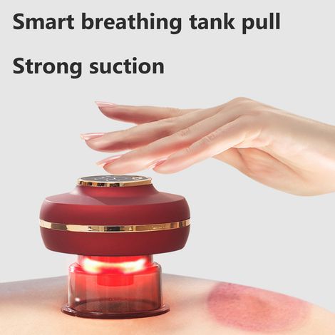 Brosse de massage ventouse électrique 3 températures, appareil de gua sha portable, ventouse aspirante pour maison, bureau et voyage (1/5)