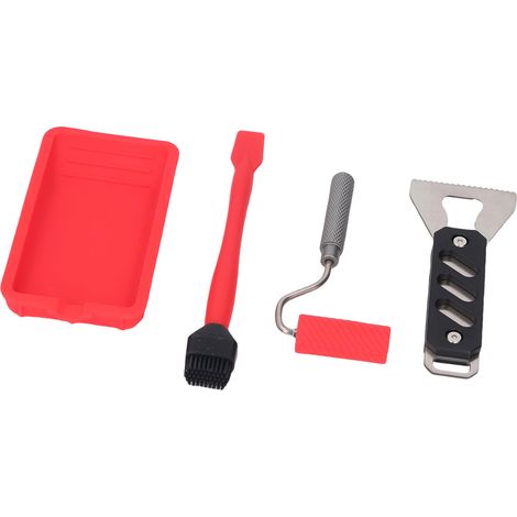 Ensemble Applicateur Colle à Bois Alliage Aluminium et Silicone Réutilisable Pinceau Encollage Portable Kit Applicateur Silicone pour Menuiserie (1/5)