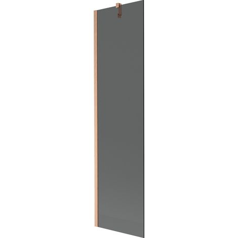 Mexen Next Badewannenabtrennung 1-flügelig 50 x 150 cm, graphit, gebürstetes Kupfer - 895-050-000-00-40-65 (1/5)