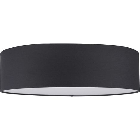 Plafonnier  Abat jours en Tissus Anthracite Cylindre diam 48 cm  JOSEFINA (1/3)