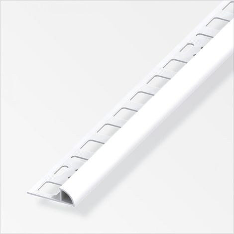 alfer Viertelkreisprofil PVC glatt brilliantweiß Fliesenschienen (1/2)