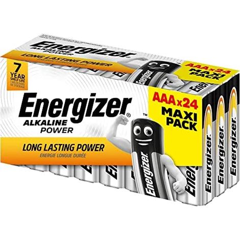 Energizer - Alkaline Power, Pack de 24 pilas AAA, larga duración para uso cotidiano, sin sulfatación y mantiene carga 7 años (1/5)