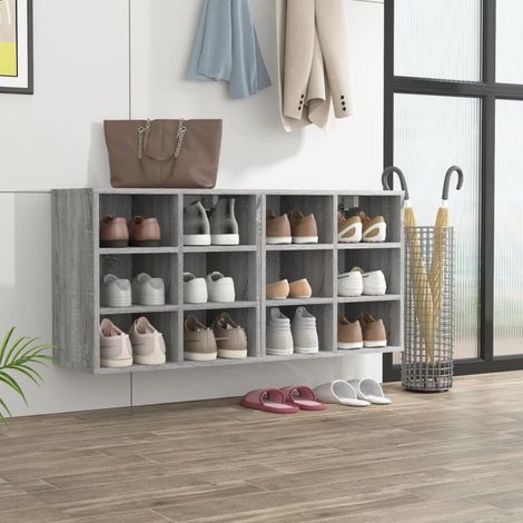 Shoe Cabinets 2 pcs Grey Sonoma 52.5x30x50 cm vidaXL