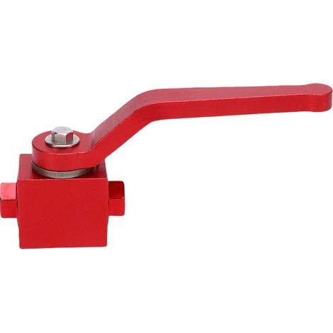 Valvola di intercettazione del carburante Aramox, in alluminio 6061 leggero con finitura anodizzata, per installazione in linea in impianti frenanti idraulici (rossa). (1/5)