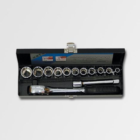 Juego de 13 llaves 1/2" 12 caras, Honiton, modelo 4030, ideal para trabajos mecánicos pesados, fabricado en acero de alta resistencia, durabilidad y precisión profesional.