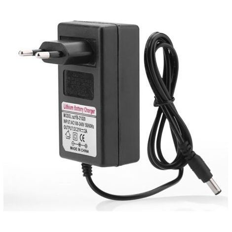 QORVA-Adaptateur secteur pour batterie lithium-ion, adaptateur secteur de remplacement CA 100-240 V CC 21 V 2 A, chargeur professionnel, protection multiple (UE) (1/5)