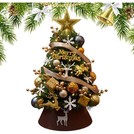 Sapin de Noël artificiel réaliste avec décorations, petit sapin de Noël artificiel (1/5)