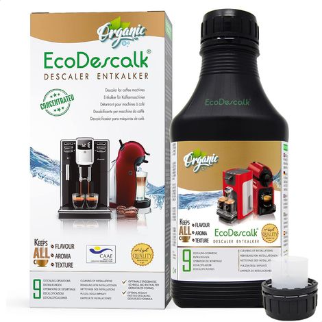 Détartrant Machine à Café Écologique 500 ml Liquide Anticalcaire Naturel Compatible Nespresso, Dolce Gusto, DeLonghi, Tassimo, Machines Automatiques et Expresso (1/5)