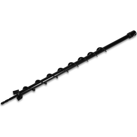 Broca para tierra acero 40mm Ø 800mm largo taladro jardín tornillo 45° EBERTH
