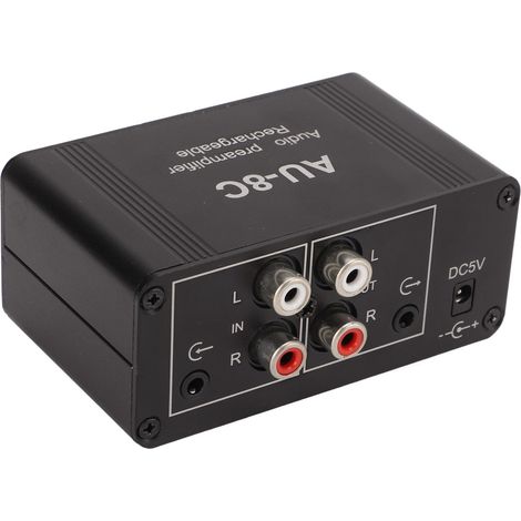 Préamplificateur audio stéréo mini avec réduction de bruit, boîtier en alliage d'aluminium, amplificateur casque (1/5)