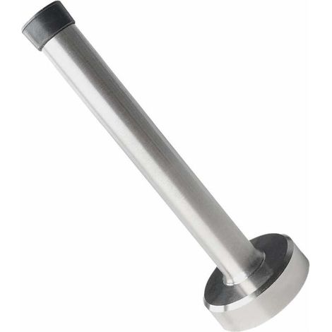 Butée de porte longue, butée de porte en acier inoxydable, butée de porte brossée, protection anti-collision avec amortisseur en caoutchouc, protection murale de porte de 350 mm (1/4)