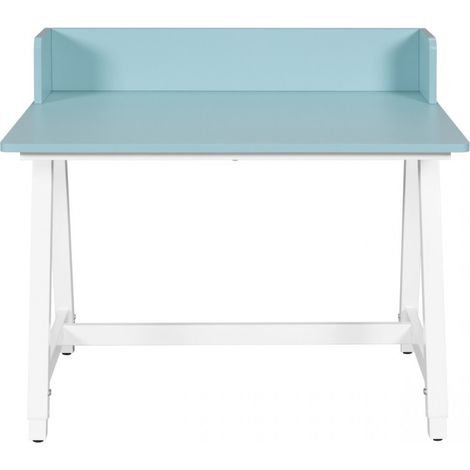 Bureau réglable pour enfant à structure métallique, coloris Bleu/Blanc - Longueur 80 x Profondeur 60 x Hauteur 85 cm (1/5)