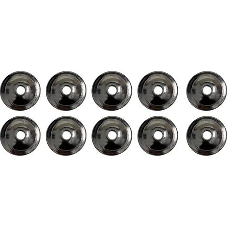 Lot de 10 plaques fixation noires mates pour boutons meubles (1/5)