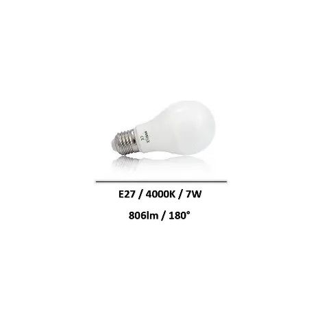 MIIDEX - 100601- Ampoule LED E27 Bulb 7W 4000K 180°