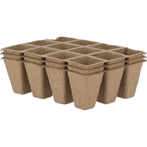 Esschert Design Garten Basics Anzuchttöpfe S 4,1 cm quadratisch - 36er Pack (1/3)
